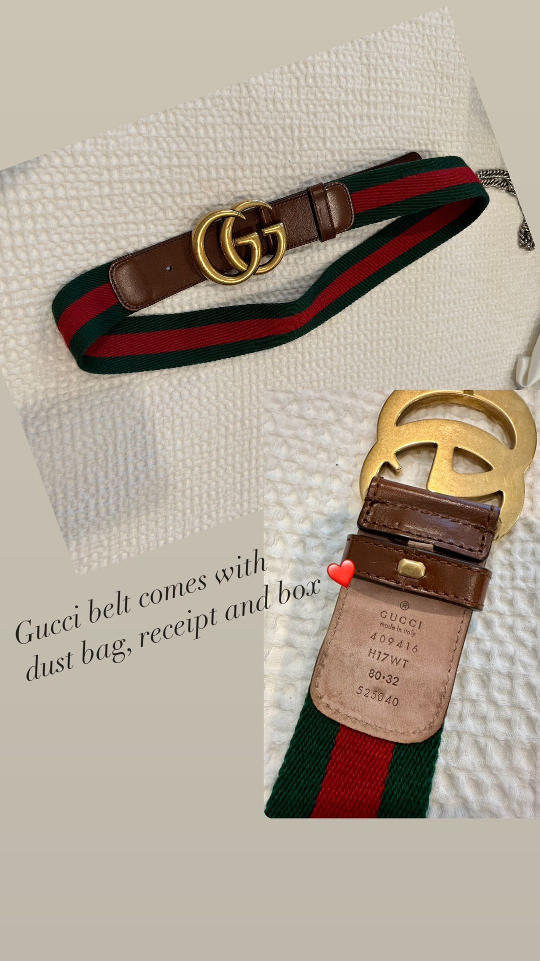 Authentic Gucci Belt