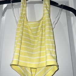 Fashionable Stripped Halter 