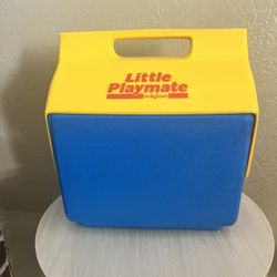 Igloo Little Playmate Cooler Vintage 1989 Blue/Yellow Plastic