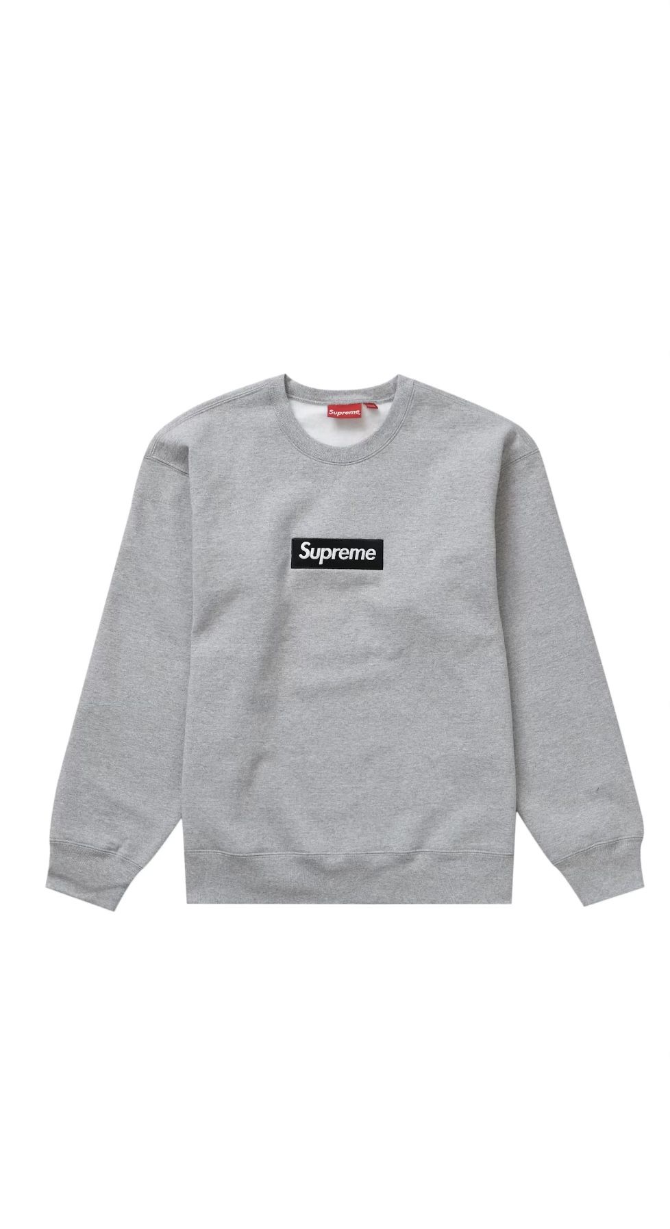 SUPREME BOX LOGO CREWNECK GREY SIZE SMALL
