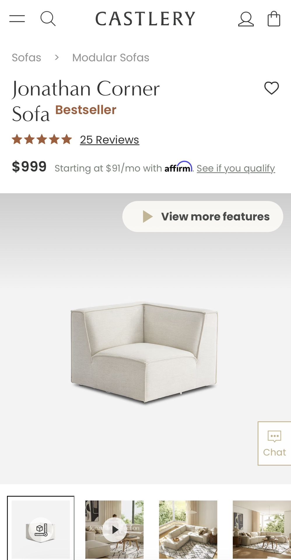 Castlery Jonathan Corner Sofa 