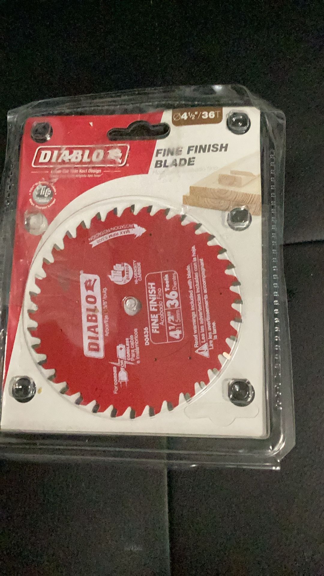 Sawing Blade , Diablo 4 1/2” 36T Fine Finish Blade