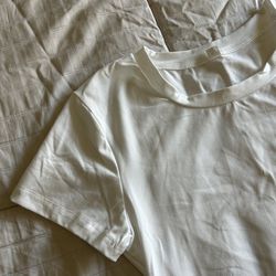 cropped shirt — white