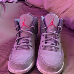 Nike Air Jordan Flight Shoes Gray/ Pink Girl Youth Shoes 