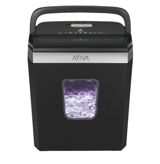 Ativa 6-Sheet Cross-Cut Shredder, Black, A06CC19