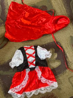 Small Dog / Cat Red riding hood Pet Costume Velcro Dress w/ Hood