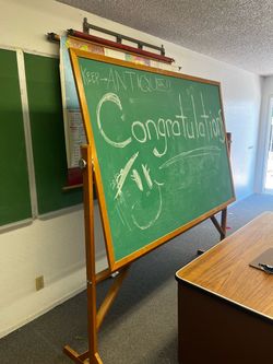 Large vintage green chalkboard