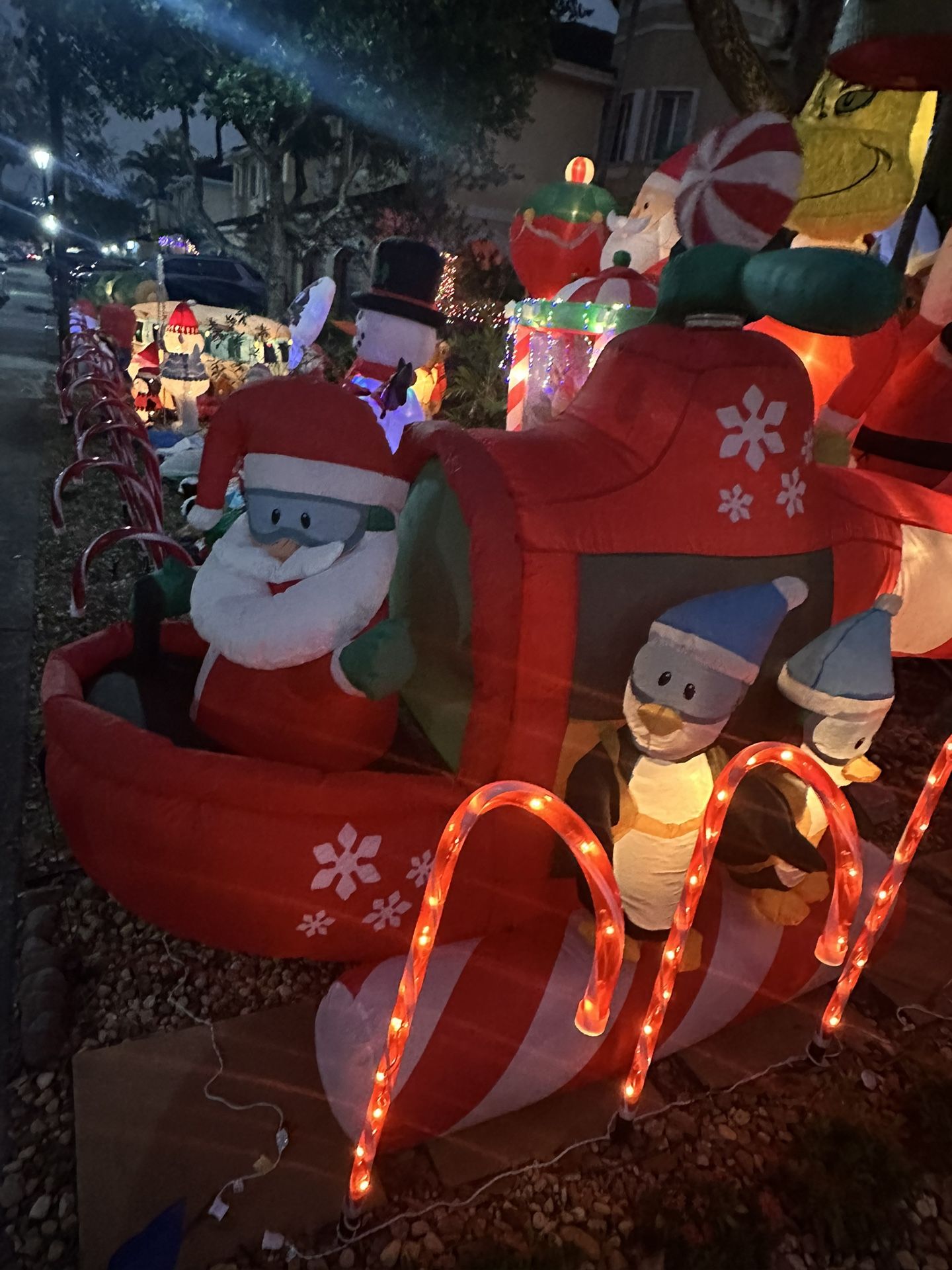 Christmas Inflatable Large Helicopter With double Moving Propellers 8 feet long or more