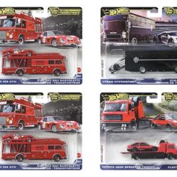 TEAM TRANSPORT - 4 PIECE  H 2025- CAR CULTURE - SERIES DIECAST MODEL CARS
