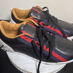 Authentic Gucci Ace Sneakers - Embossed Leather (Size EU 42 / US 9-9.5)