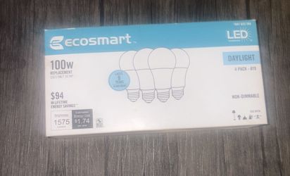 4 Pack LED A19 Light bulb, Soft White , 100w Equivalent (A19 Daylight)