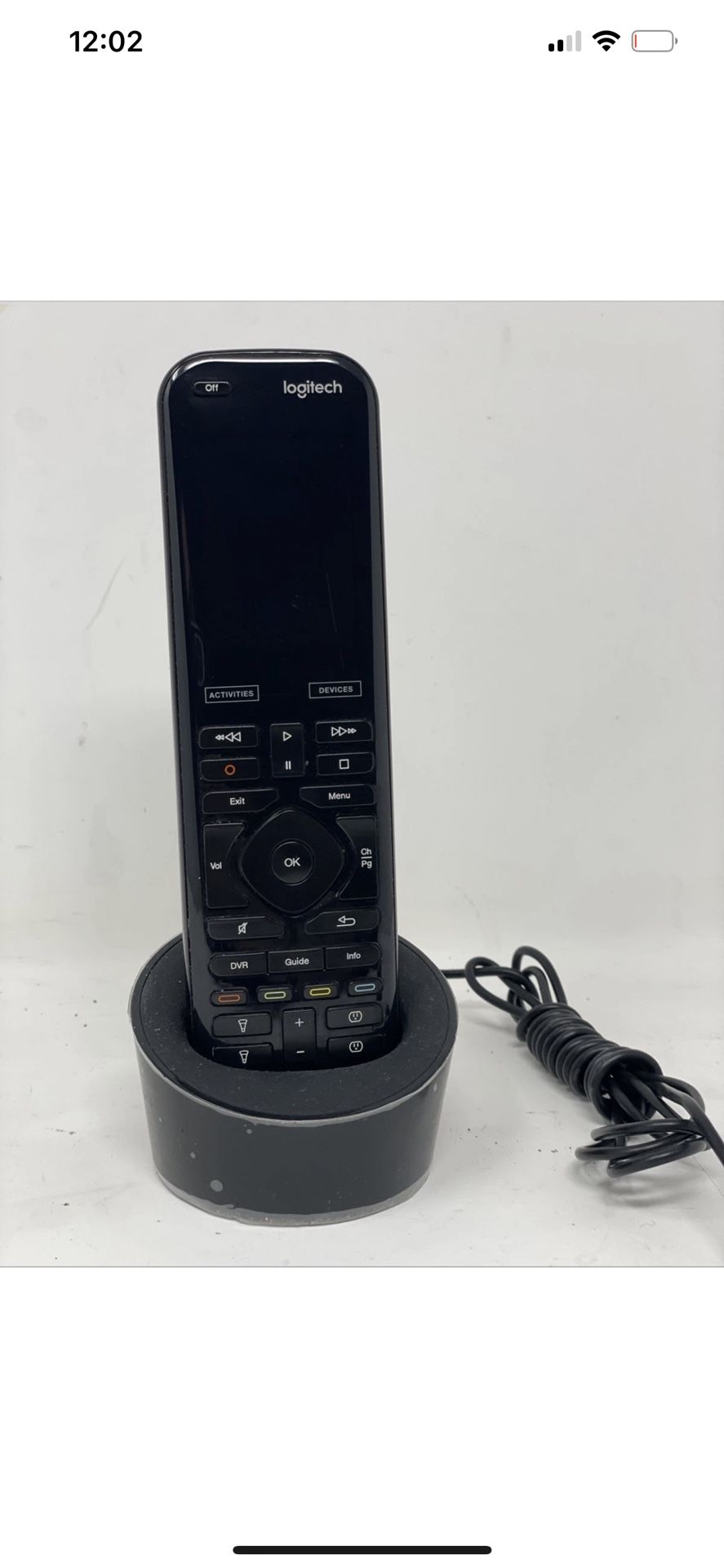Logitech Harmony Elite N-R0010 Remote Control & Charging Cradle Works
