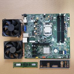 Intel i5 CPU Motherboard RAM Heatsink Fans Combo - 8GB DDR3, LGA1155, Backplate, Tested!
