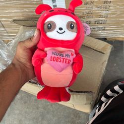 Valentine Lobster Red Plushie New Tags Wholesale 12 Per Box