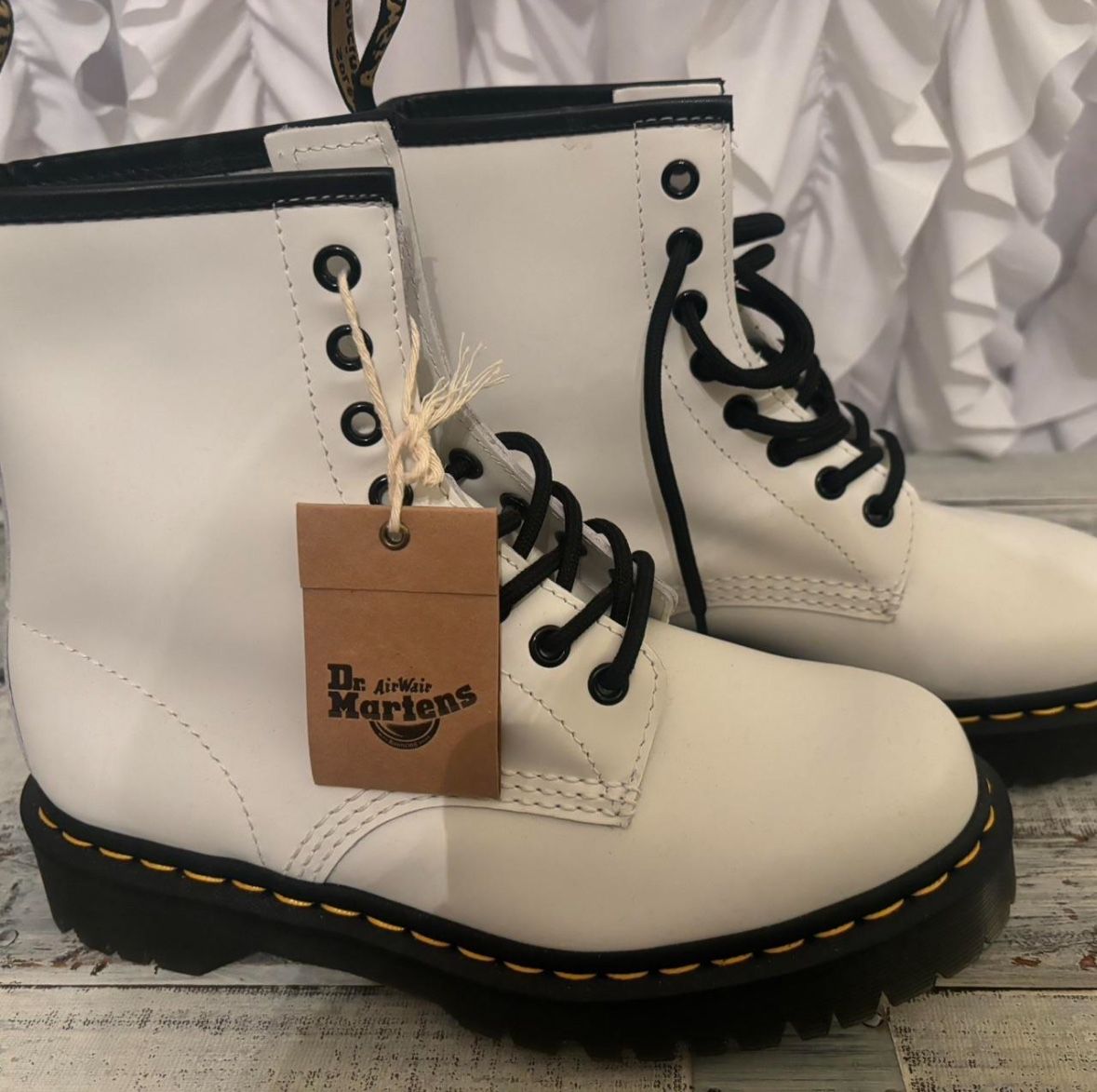 Dr Martens White Boots 