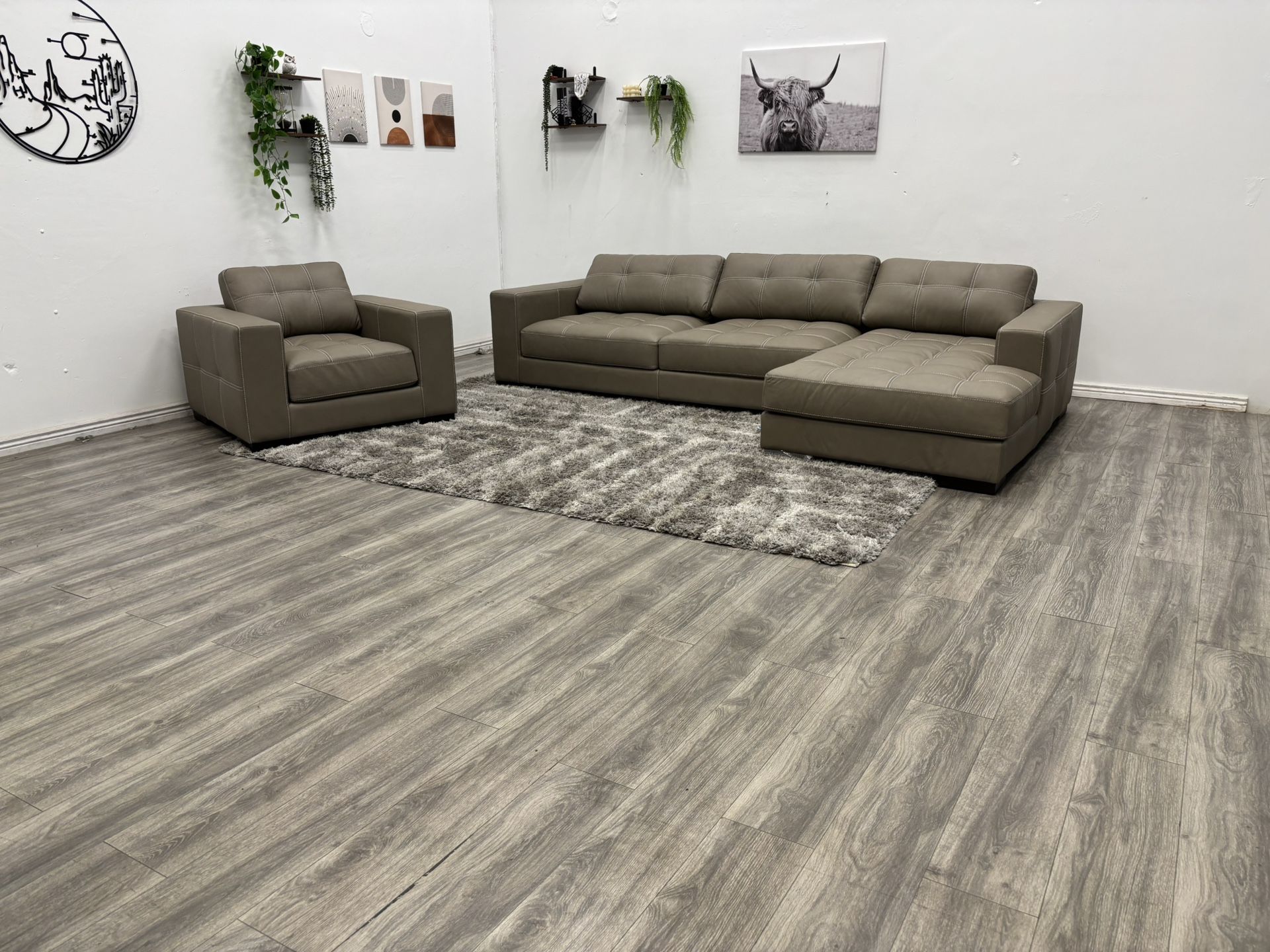 Leather Sectional Couch - Free Delivery