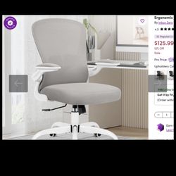 Ergonomic Home Office Mesh Task Chair Computer Chair - Color: Light Gray/Black