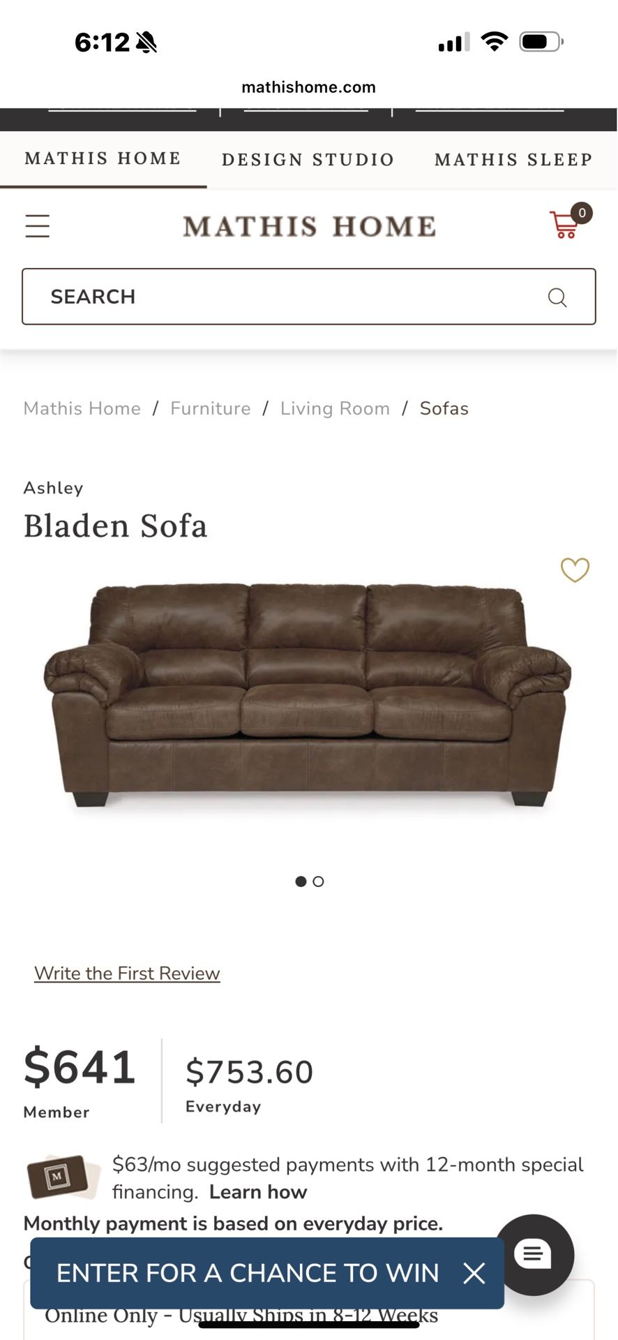 Bladen Sofa and Loveseat