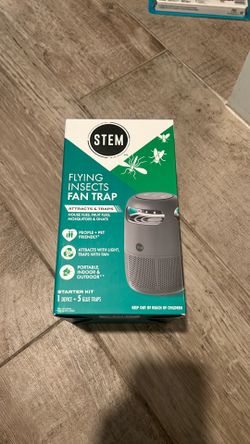 STEM Flying Insect Fan Trap, Rechargeable, Portable Indoor & Outdoor Mosquito, Gnat and Fruit Fly Trap with Timer, Pet-Friendly, Starter Kit Includes 