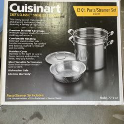 Cuisinart 12 Quart Pasta Pot/Steamer- Stainless Steel