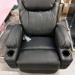 Rock Swivel Cup Holders Heat And Massage Chair New 