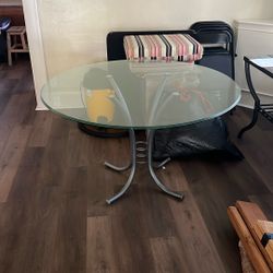 Round Glass Table 