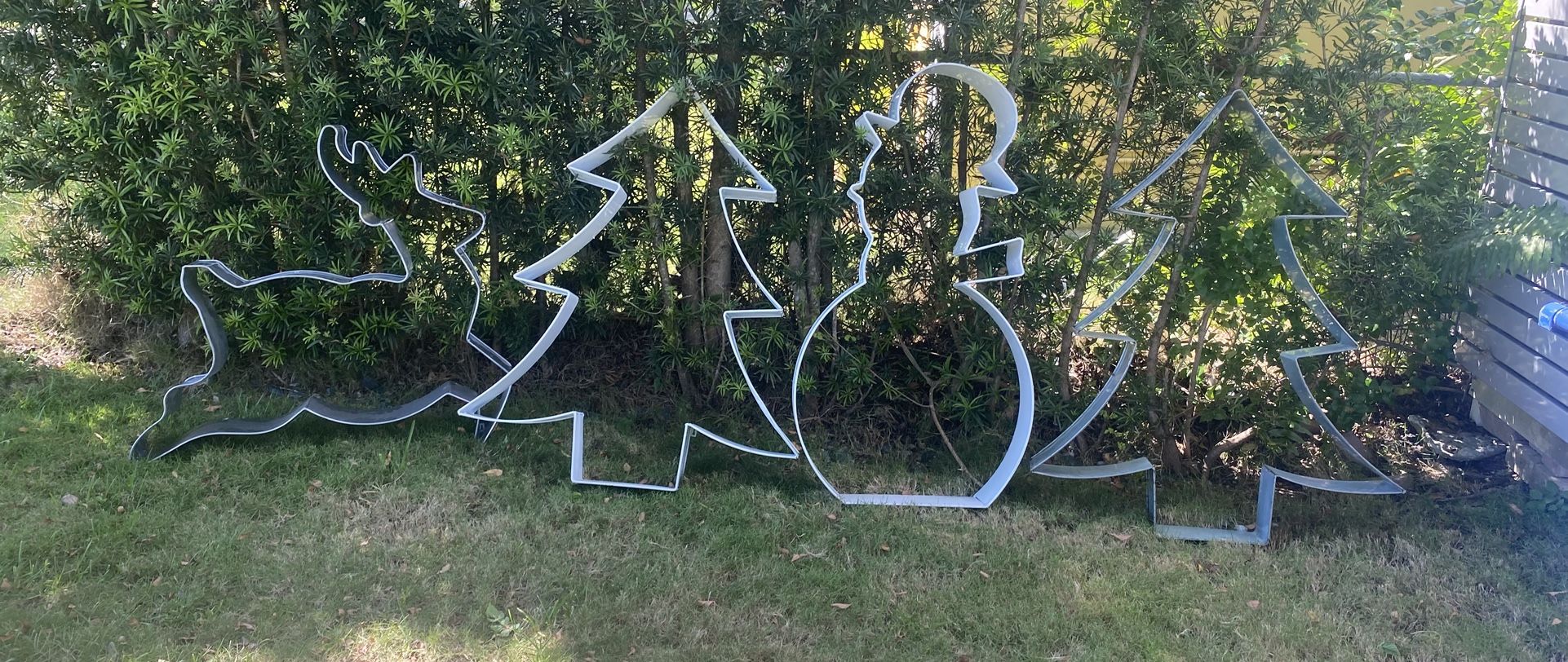 Huge Metal Christmas Cookie Cutter Style Decor