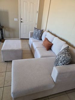Oversized cream sectional sofa