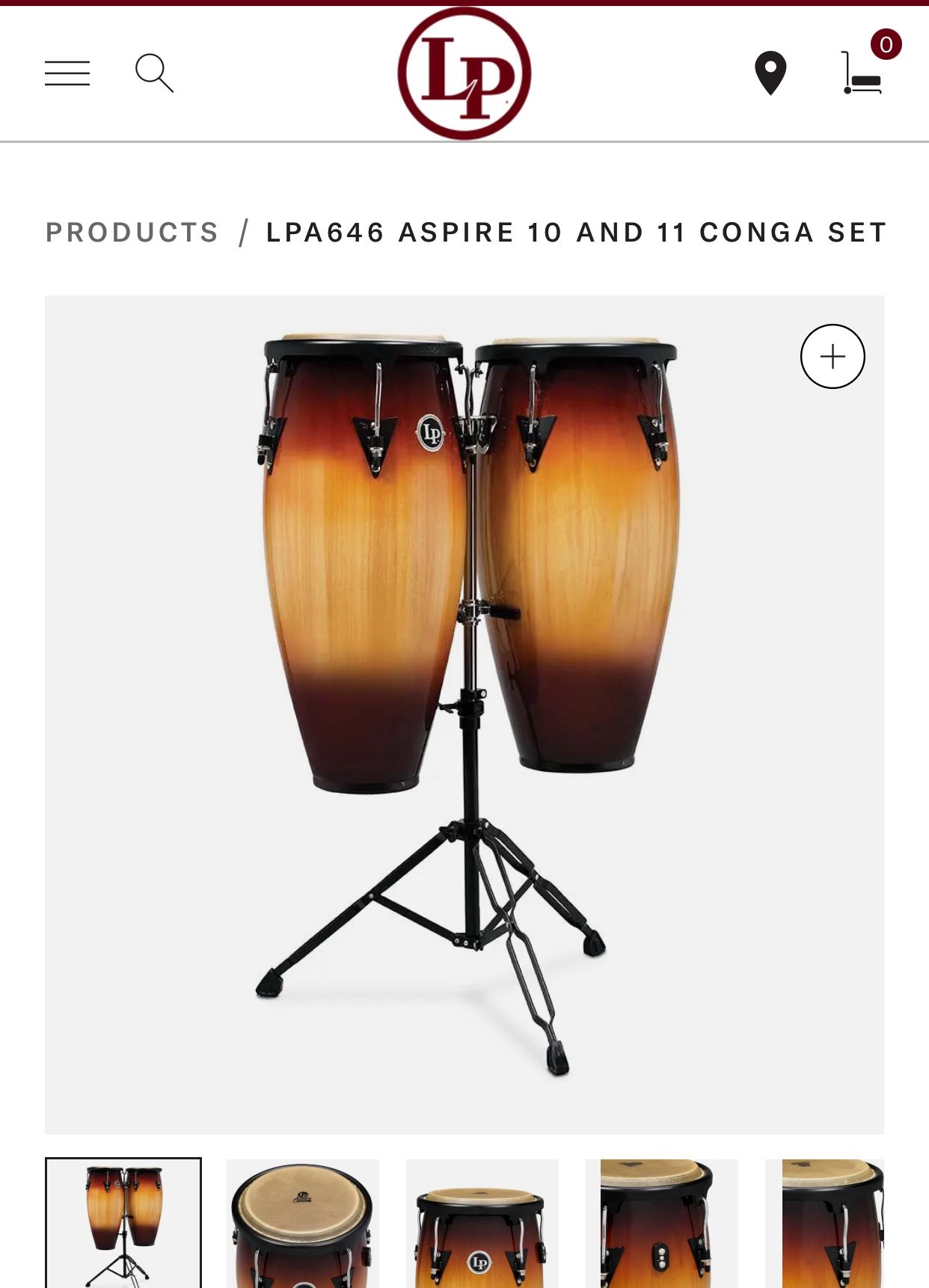 Latin Percussion Aspire Series Conga - Vintage Sunburst, 2-pack