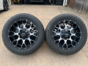 20x9 INCH MAYHEM OFF-ROAD RIMS WITH 275/55R20 TIRES