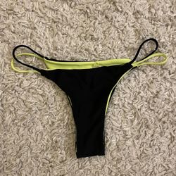 Zaful Black/Neon Yellow Green Women’s Bikini Size 6 Medium 
