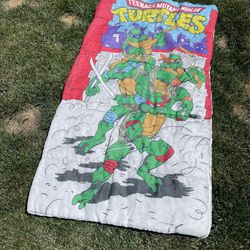 Ninja turtle 1988 Youth Sleeping Bag. Like New 