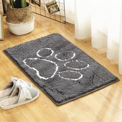 Medium Grey - Chenille Ultra Absorbent Microfiber Dog Doormat