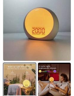 Wake Up Light Alarm Clock with Color Night Light