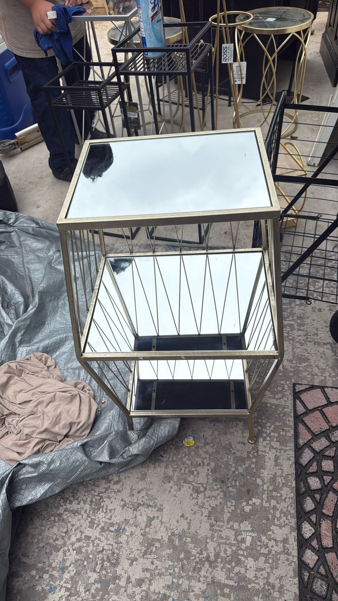Mirror End Table