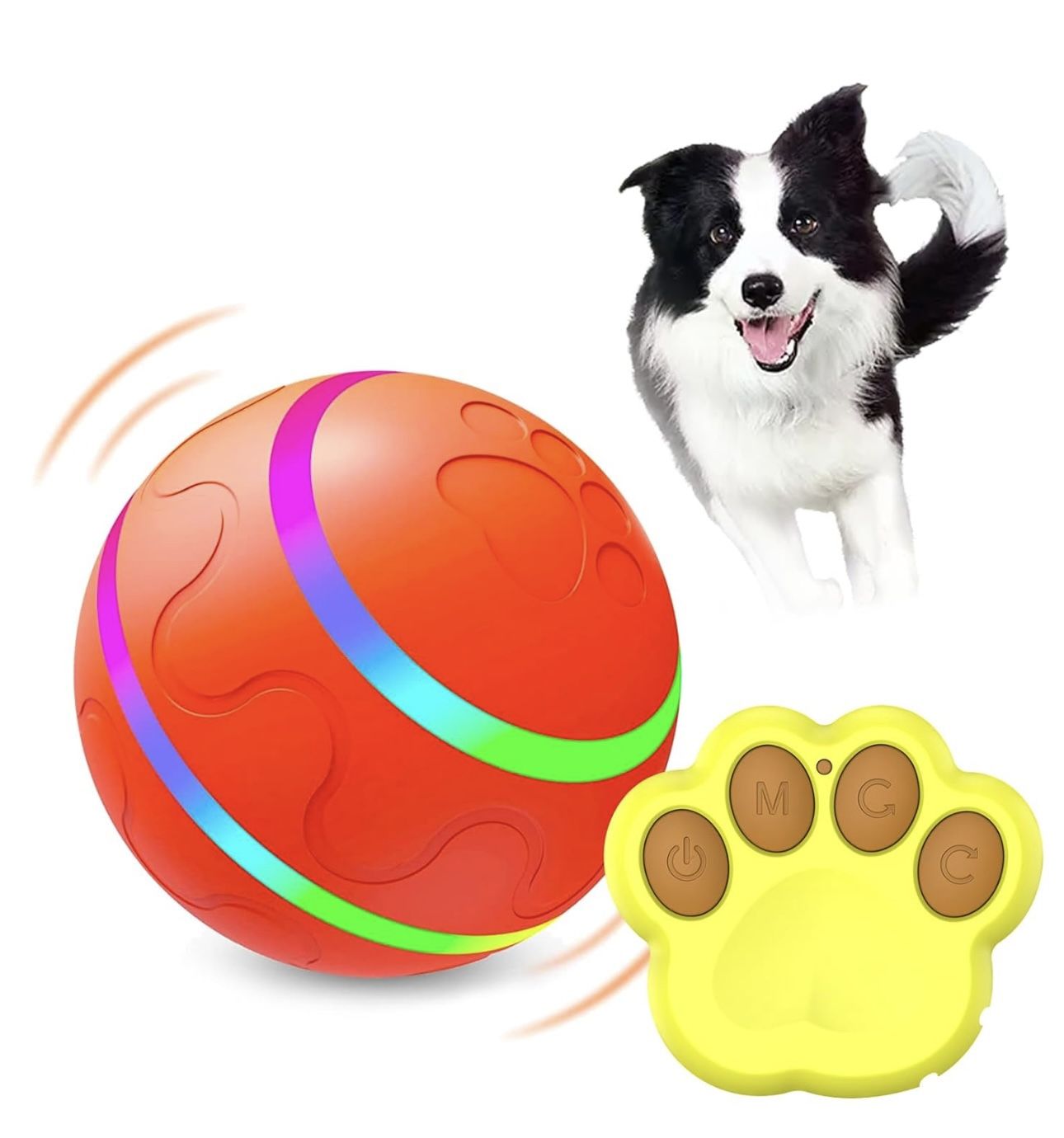 ๐ถ GUSSLM 2024 Interactive Dog Toy โ Auto Rolling Ball