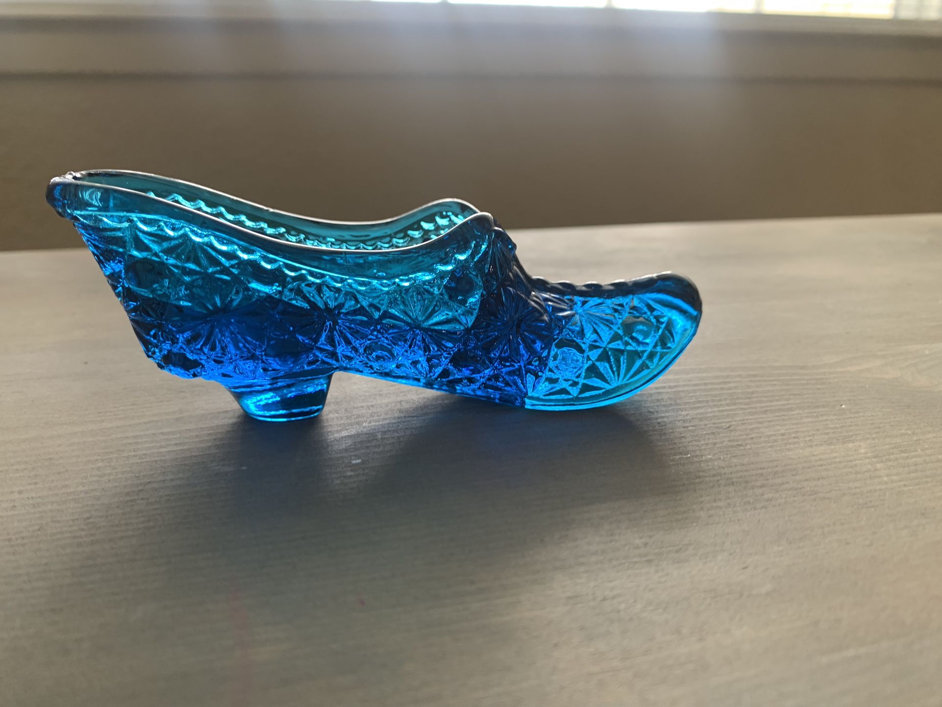 Vintage Fenton Glass Slipper Shoe