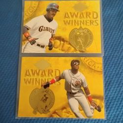 2 Perfect Barry Bonds Baseball Cards 1994 Fleer Ultra #15 & #20