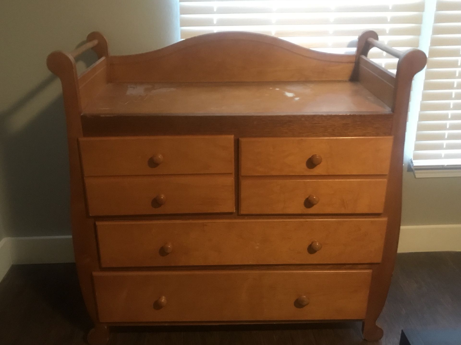 Changing table with drawers