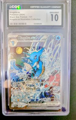 Pokemon Graded Slab cgc 10 kingdra ex vlack star