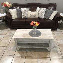 2 Marbel And Metal  End Tables