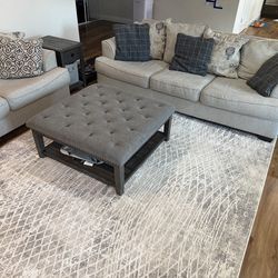 Couch Loveseat Ottoman and Side Tables