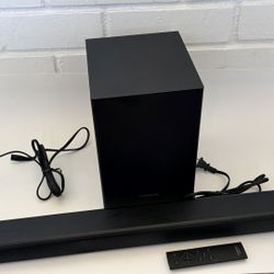 Insignia- 2.1-Channel 80W Soundbar System with Wireless Subwoofer - Black