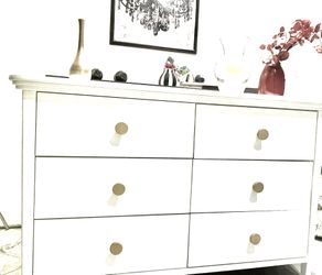 slim fit dress slacks Elegant White Patterned Dresser With Brass Knobs – patterne… – Menthome USA