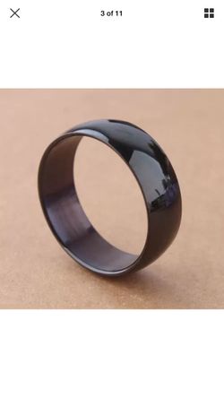 6mm Black Stainless Steel Ring