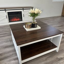 Fireplace And Coffee Table Set 