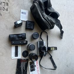 Vintage Minolta XG 9  Camera  With Accessories 
