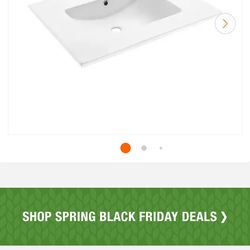 SWiSS Madison 30 in. W x 18 in. D Ceramic Vanity Top in Glossy White