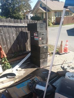 Stacking metal cab