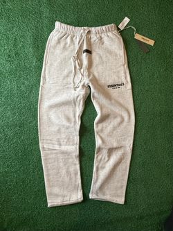 Essentials un cuffed light oatmeal pants medium